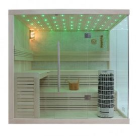 EO-SPA Sauna E1105A licht pijnboom 220x180 cm. 9kW Cilindro
