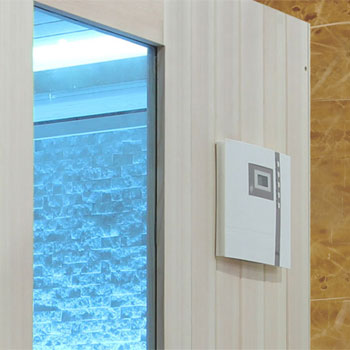 EO-SPA Sauna E1105C licht pijnboom 180x180 cm. 9kW Kivi