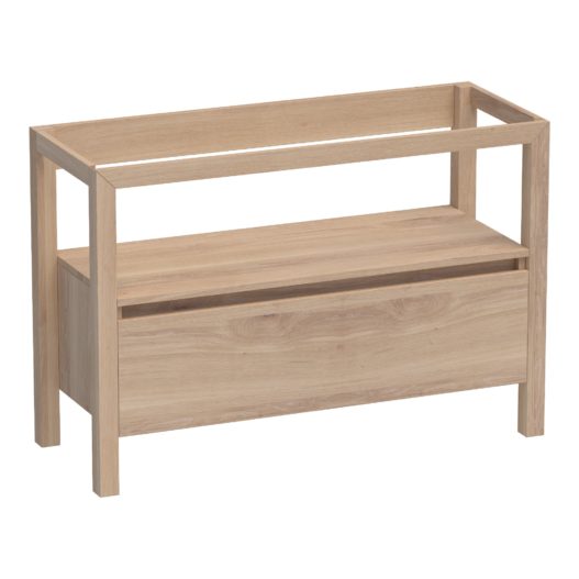 Onderkast Massief Eiken Staand 120 Smoked Oak