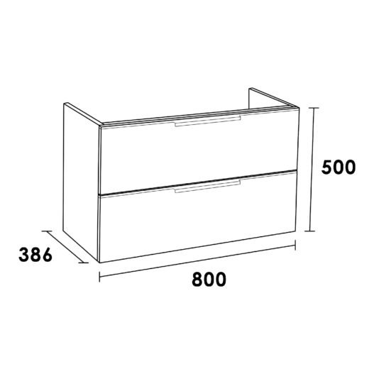 Onderkast EVO SMALL 80 Legno Viola