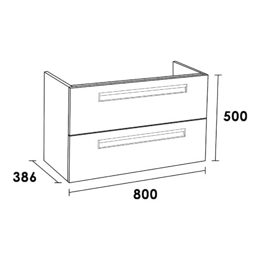 Onderkast IQ SMALL 80 Legno Viola