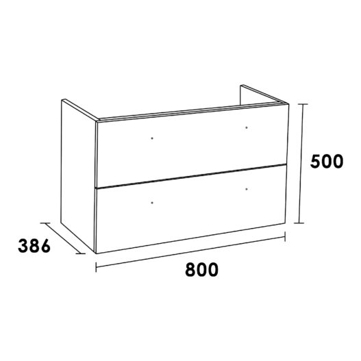 Onderkast EX SMALL 80 Legno Viola