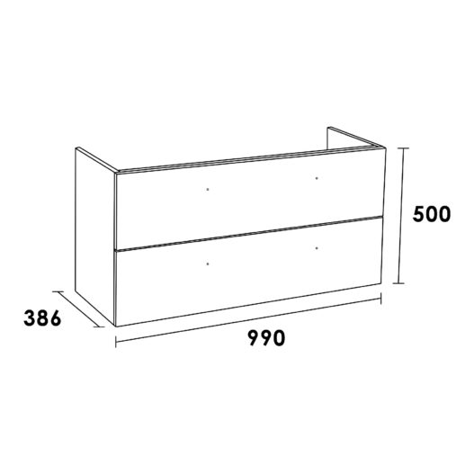 Onderkast EX SMALL 100 Legno Viola