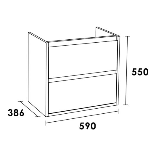 Onderkast New Future SMALL 60 Hoogglans Wit