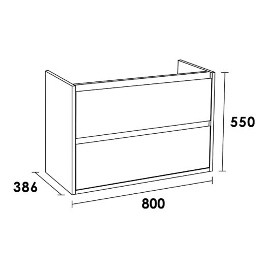 Onderkast New Future SMALL 80 Hoogglans Wit