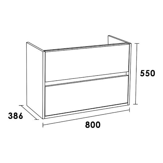 Onderkast NEXXT SMALL 80 Mat Wit