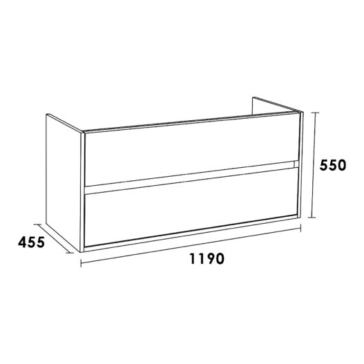 Onderkast NEXXT 120-1 Black Wood