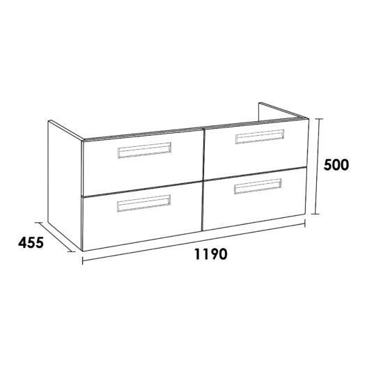 Onderkast IQ 120-4 Legno Viola