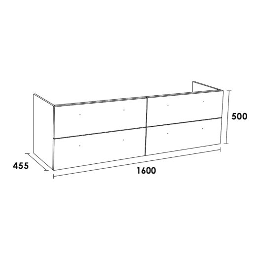 Onderkast EX 160 Legno Viola