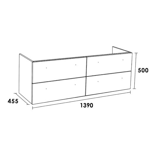 Onderkast EX 140 Legno Viola