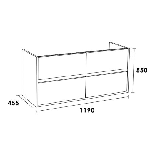 Onderkast NEXXT 120-4 Legno Viola