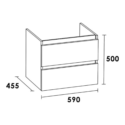 Onderkast Solution 60 Mat Grijs