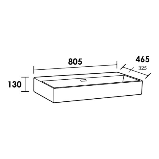 Wastafel Legend 80 Wit (0 krgt.)