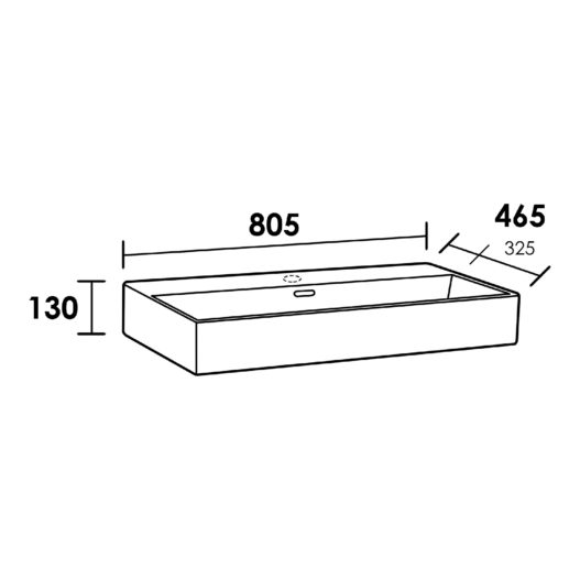 Wastafel Legend 80 Wit (1 krgt.)