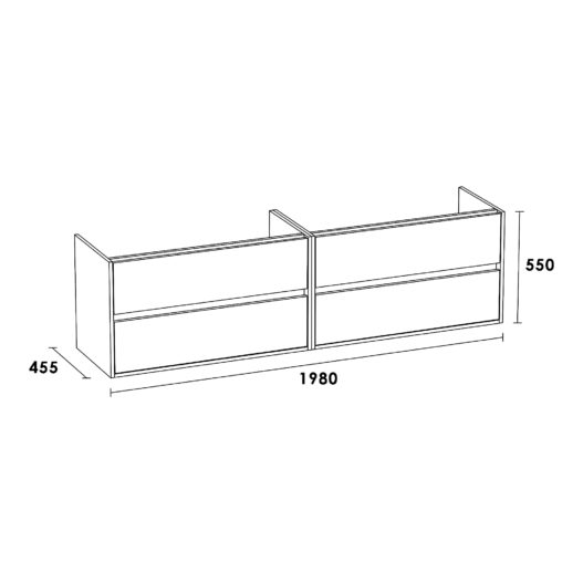 Onderkast Natural Wood NEXXT 100 Grey Oak