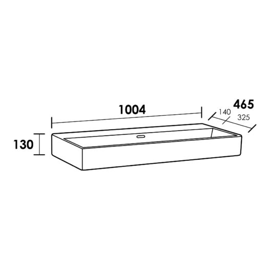 Wastafel Legend 100 Wit (0 krgt.)