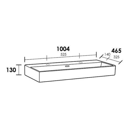 Wastafel Legend 100 Wit (2 krgt.)