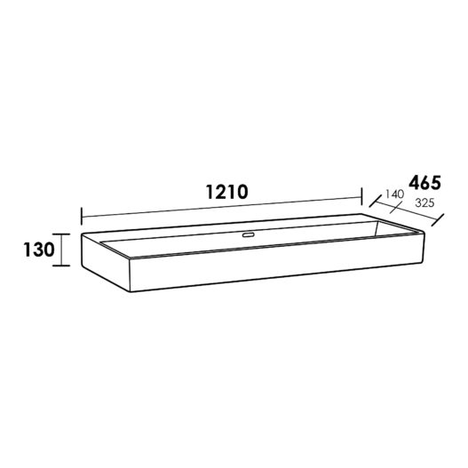 Wastafel Legend 120-1 Wit (0 krgt.)