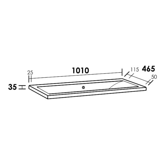 Wastafel Bari 100 (0 krgt.)