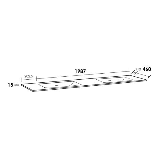 Wastafel Furiosa 200 Mat (0 krgt.)