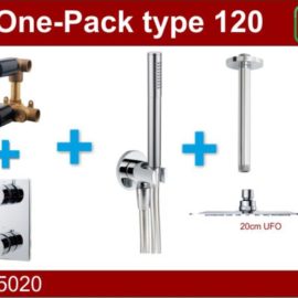 One-Pack inbouwthermostaatset type 120 (20cm ufo)