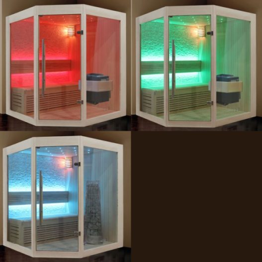 AWT Sauna B1219B populier 140x140 cm. 9 kW EOS BiO-Thermat