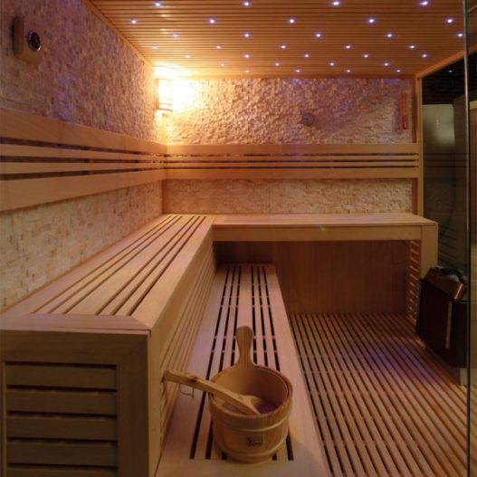 AWT Sauna B1101C populier 180x180 cm. 9 kW EOS BiO-MAX
