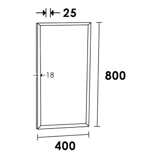 Spiegel Silhouette 40 Alu