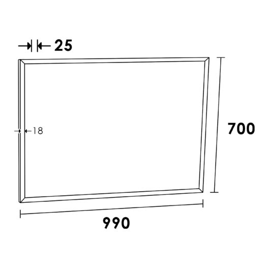 Spiegel Silhouette 100 Alu