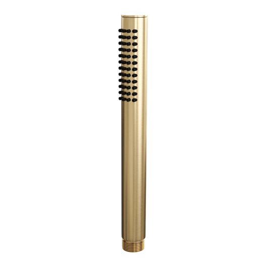 BRAUER Gold Edition thermostatische inbouw regendouche SET 06 met 30 cm douchekop en plafondarm en staaf handdouche en doucheslang en wandaansluitbocht goud geborsteld PVD