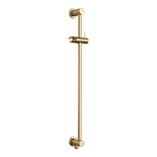 BRAUER Gold Edition thermostatische inbouw regendouche SET 17 met 20 cm douchekop en plafondarm en staaf handdouche en doucheslang en geïntegreerde glijstang goud geborsteld PVD