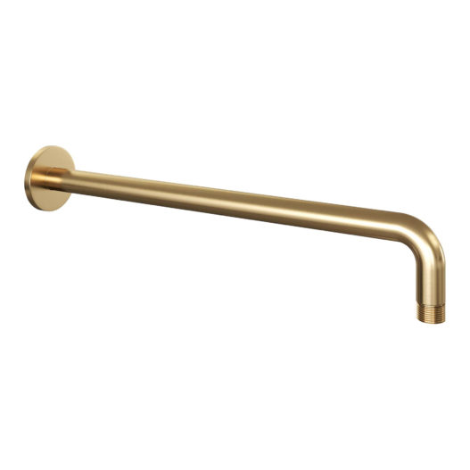 BRAUER Gold Edition thermostatische inbouw regendouche 3-weg omstelling SET 33 met 20 cm douchekop en gebogen muurarm en 3-standen handdouche en doucheslang en wandaansluitbocht goud geborsteld PVD