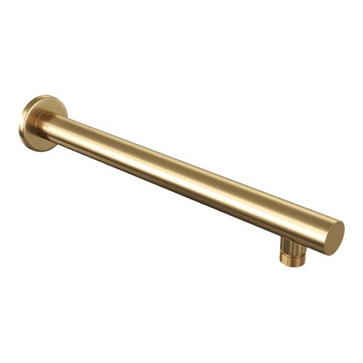 BRAUER Gold Edition thermostatische inbouw regendouche 3-weg omstelling SET 43 met 20 cm douchekop en rechte muurarm en 3-standen handdouche en doucheslang en geïntegreerde glijstang goud geborsteld PVD