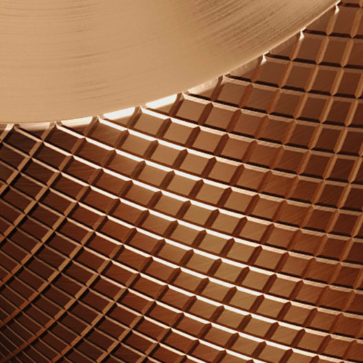 BRAUER Copper Carving lage opbouw wastafelmengkraan model A koper geborsteld PVD