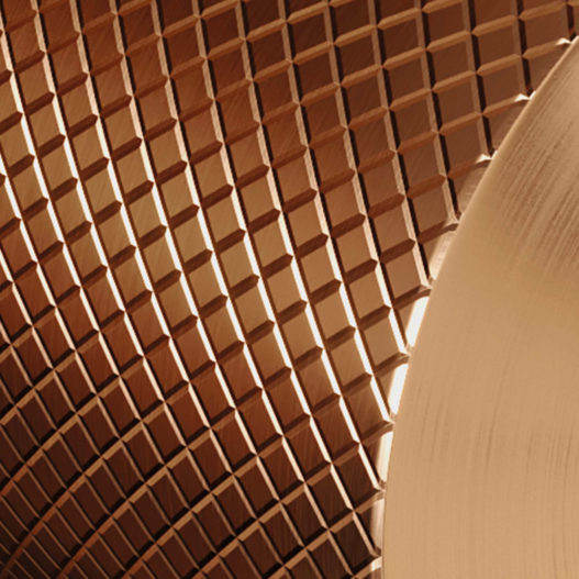 BRAUER Copper Carving hoge opbouw wastafelmengkraan met draaibare ronde uitloop model A koper geborsteld PVD
