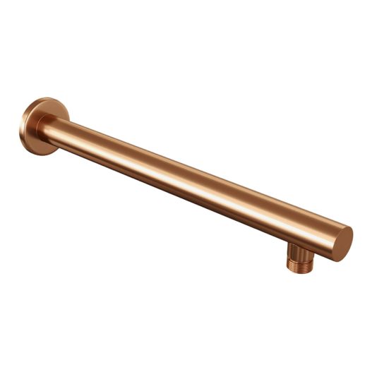 BRAUER Copper Edition thermostatische inbouw regendouche SET 01 met 20 cm douchekop en rechte muurarm en staaf handdouche en doucheslang en wandaansluitbocht koper geborsteld PVD