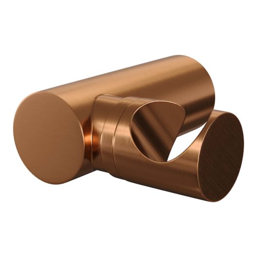 BRAUER Copper Edition opbouw baddouche thermostaatkraan SET 03 met wandhouder en staaf handdouche en doucheslang koper geborsteld PVD