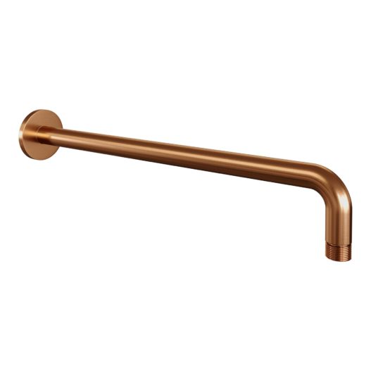 BRAUER Copper Edition thermostatische inbouw regendouche 3-weg omstelling SET 27 met 20 cm douchekop en gebogen muurarm en staaf handdouche en doucheslang en wandaansluitbocht koper geborsteld PVD