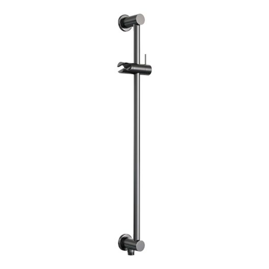 BRAUER Gunmetal Edition thermostatische inbouw regendouche 3-weg omstelling SET 38 met 30 cm douchekop en rechte muurarm en staaf handdouche en doucheslang en geïntegreerde glijstang gunmetal geborsteld PVD