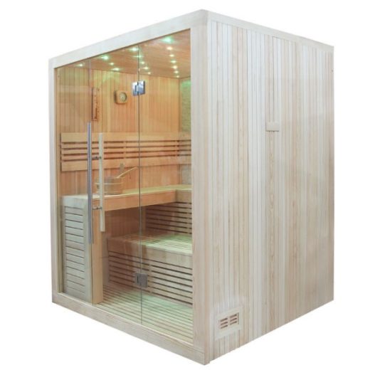 AWT Sauna B1102B populier 200x170 cm. 9 kW EOS BiO-Thermat