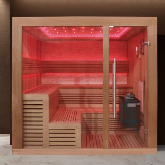AWT Sauna B1243A red cedar 220x200 cm. 9 kW EOS Bio-Thermat