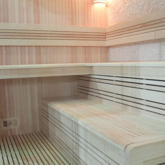 AWT Sauna B1105C populier 180x180 cm. 9 kW EOS BiO-MAX