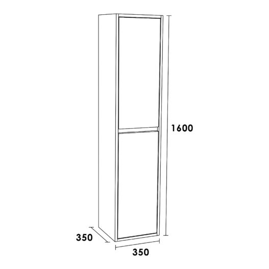 Hoge Kast Natural Wood NEXXT 160 Grey Oak