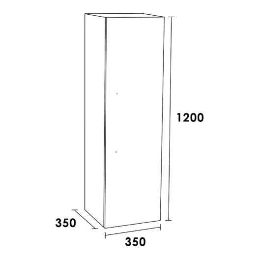 Hoge Kast EX 120 Mat Grijs