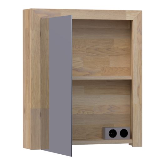 Spiegelkast Natural Wood 60 Grey Oak Linksdraaiend