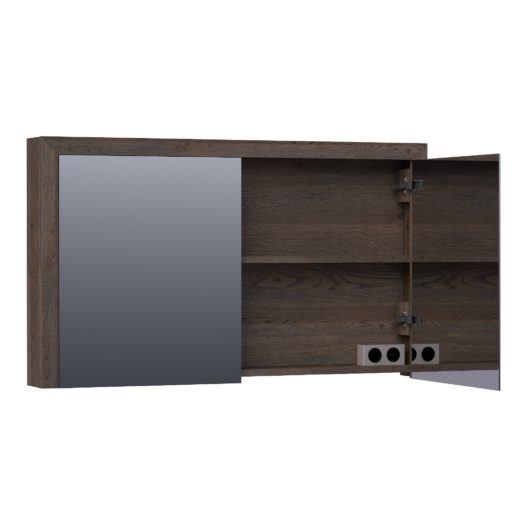 Spiegelkast Massief Eiken 120 Black Oak