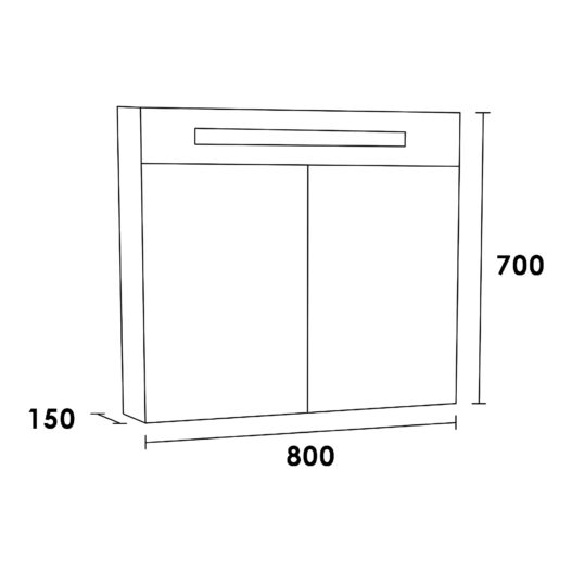 Spiegelkast Double Face 80 Legno Viola