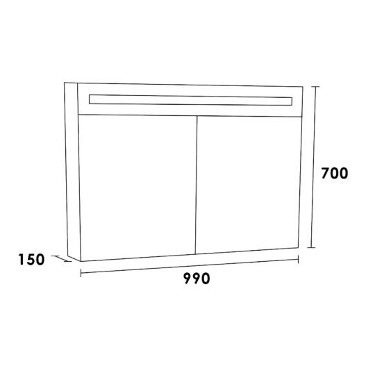 Spiegelkast Double Face 100 Legno Viola