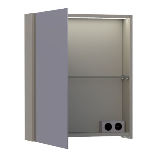 Spiegelkast Dual 60 Mat Taupe Linksdraaiend