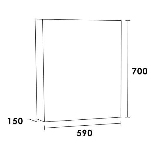 Spiegelkast Dual 60 Mat Taupe Rechtsdraaiend